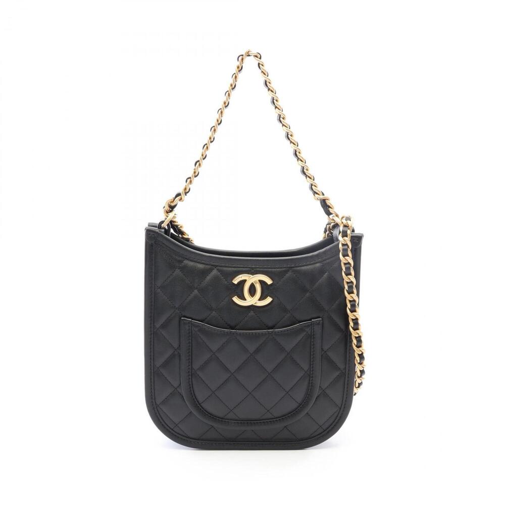 Chanel Matelassé Hobo 2-Way Shoulder Bag/Handbag, Lambskin Leather, Women's, ...